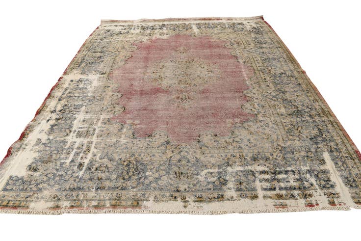 Detail image of 7' 6 x 10' 1 Hand Knotted Ultra Vintage Persian Wool Rug