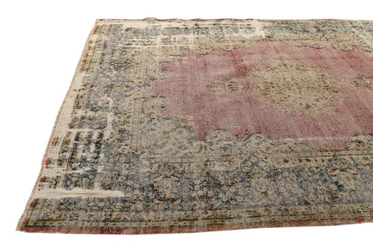 Detail image of 7' 6 x 10' 1 Hand Knotted Ultra Vintage Persian Wool Rug