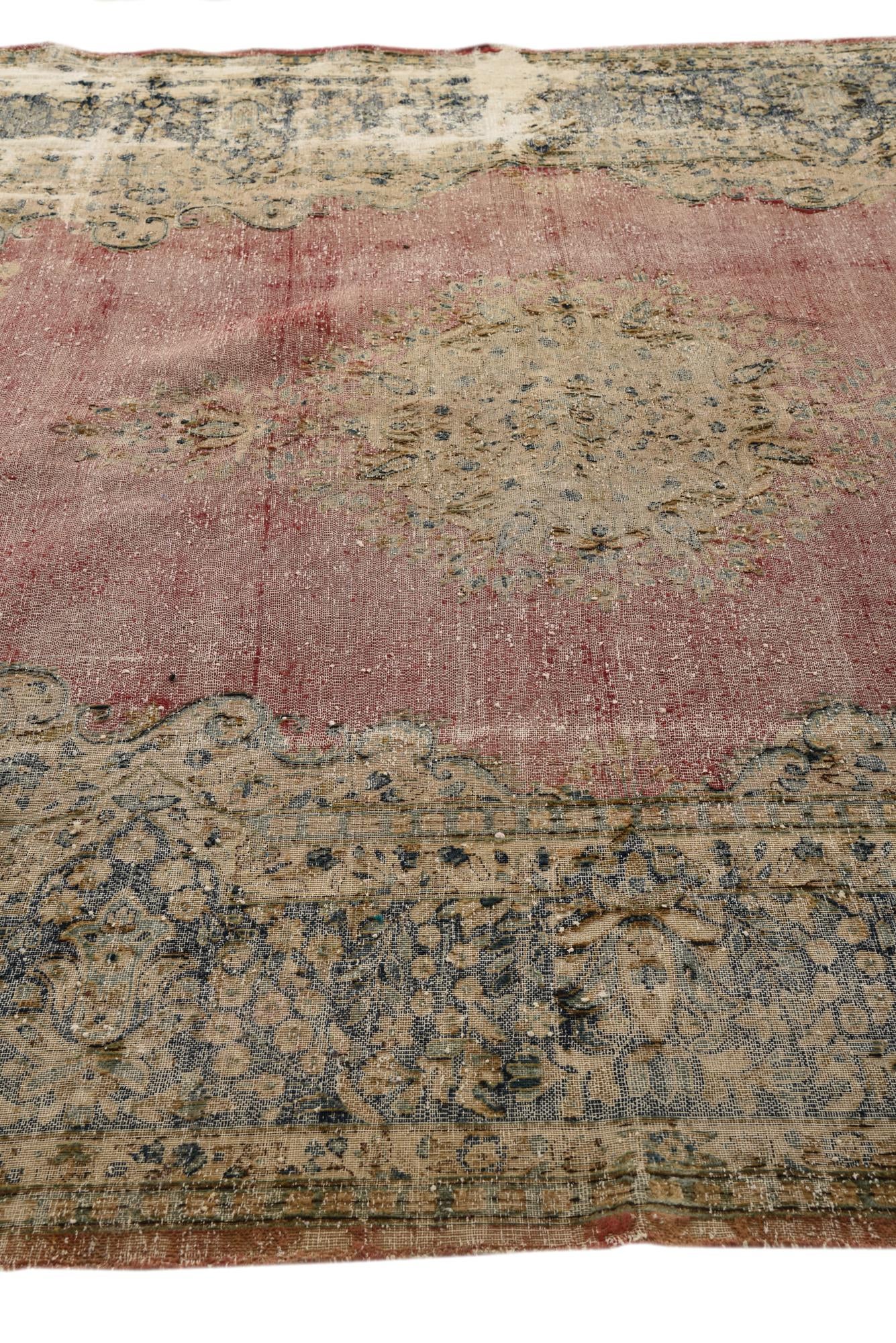 7' 6 x 10' 1 Hand Knotted Ultra Vintage Persian Wool Rug