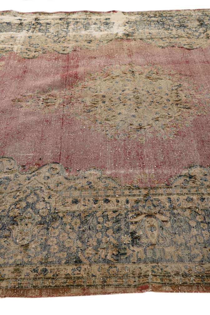 7' 6 x 10' 1 Hand Knotted Ultra Vintage Persian Wool Rug