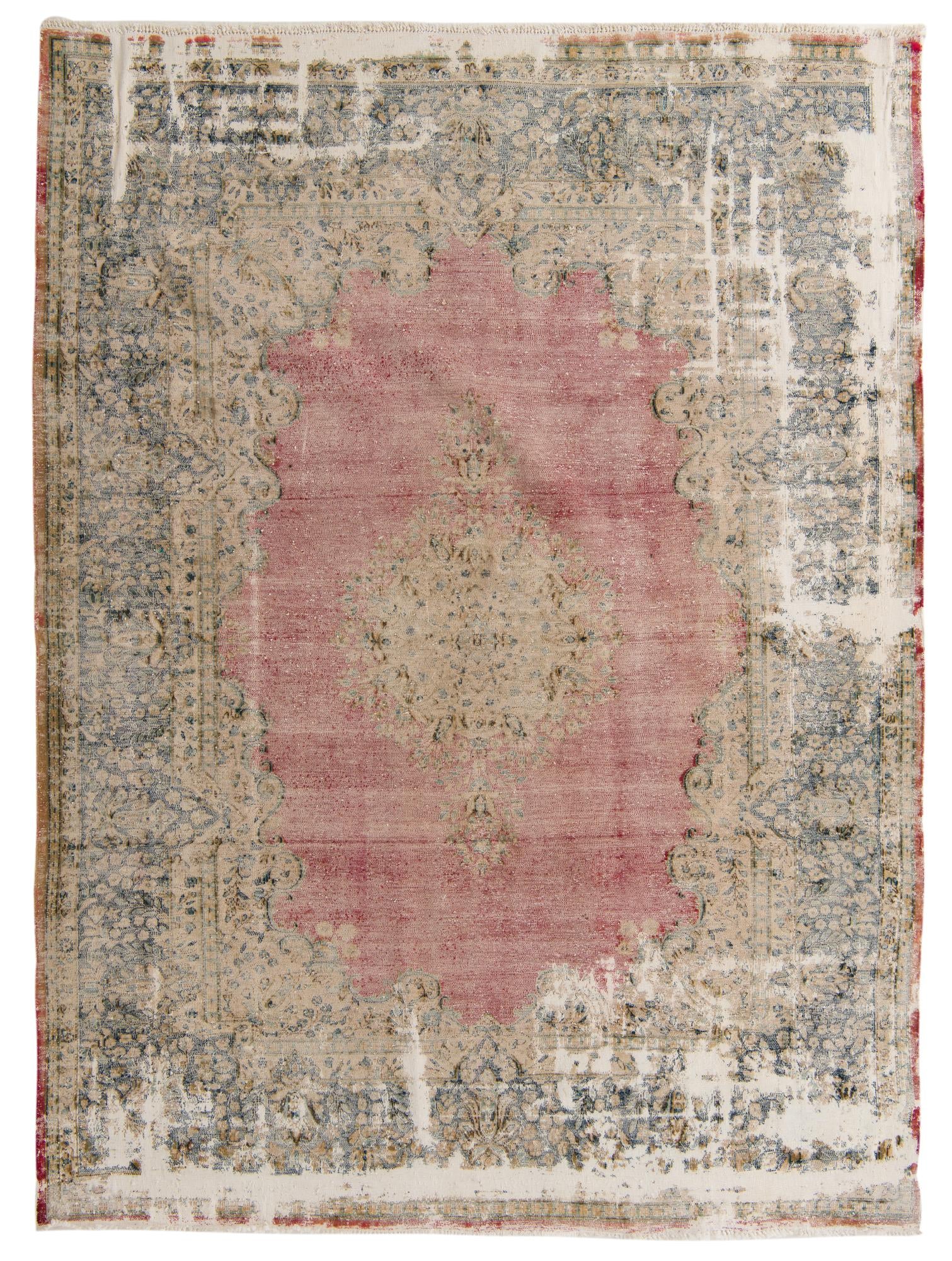 7' 6 x 10' 1 Hand Knotted Ultra Vintage Persian Wool Rug