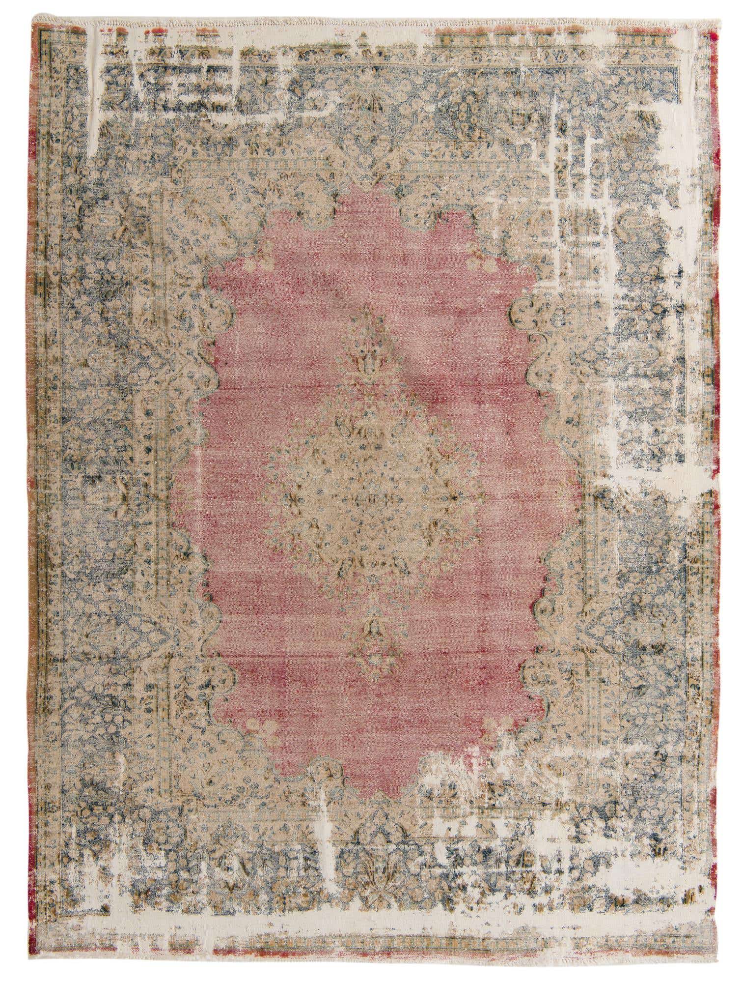 7' 6 x 10' 1 Hand Knotted Ultra Vintage Persian Wool Rug