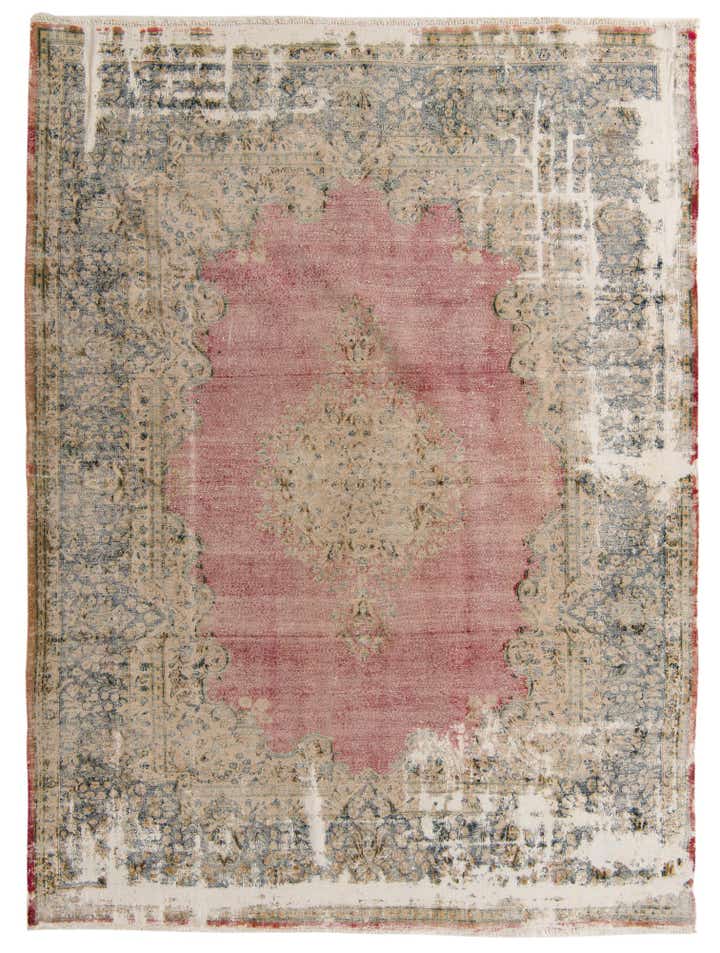 7' 6 x 10' 1 Hand Knotted Ultra Vintage Persian Wool Rug