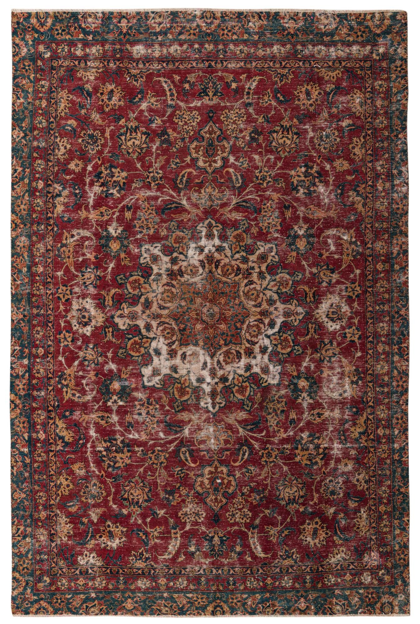 7' 10 x 11' 8 Hand Knotted Ultra Vintage Persian Wool Rug