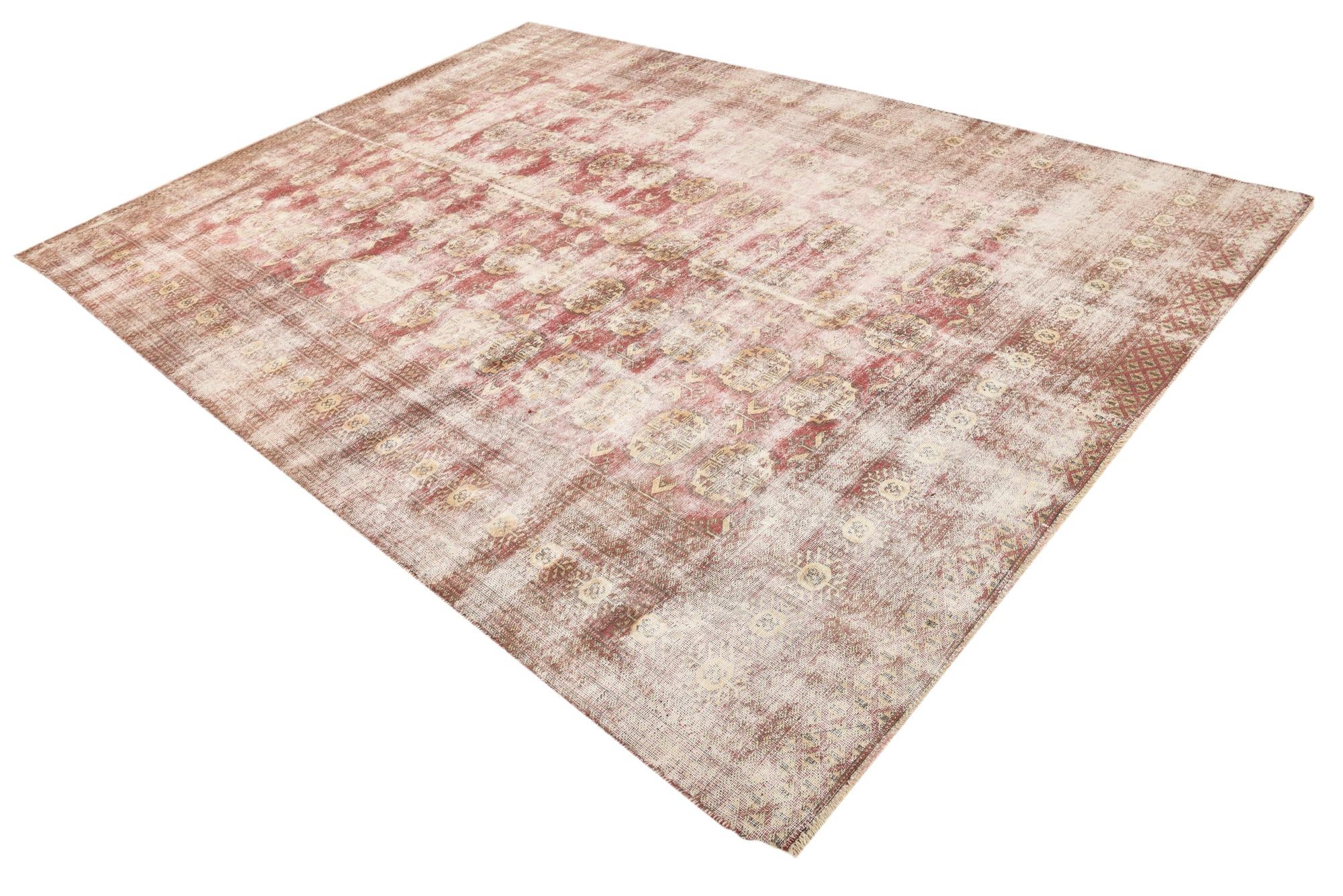 7' 4 x 10' 1 Hand Knotted Ultra Vintage Persian Wool Rug