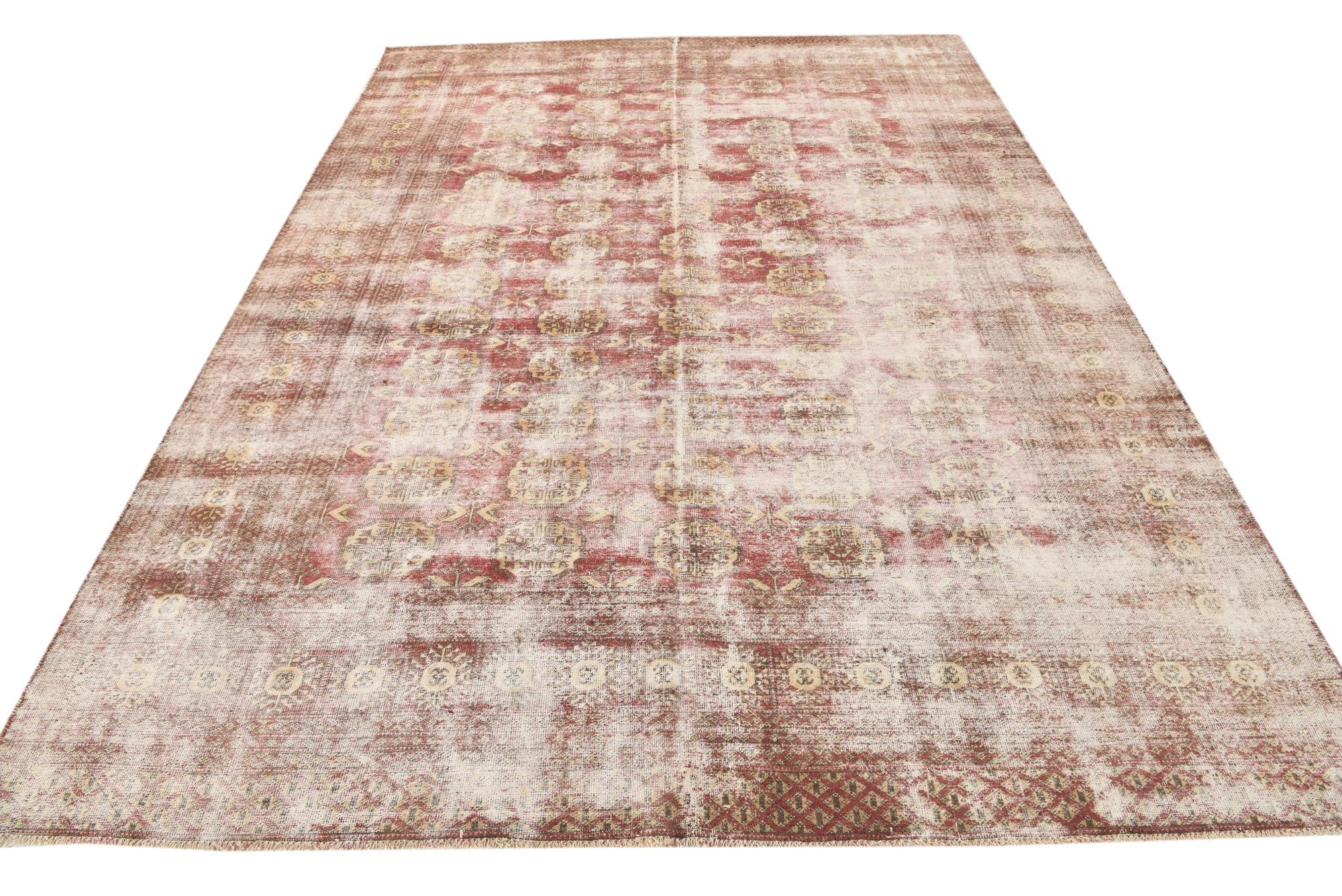 7' 4 x 10' 1 Hand Knotted Ultra Vintage Persian Wool Rug