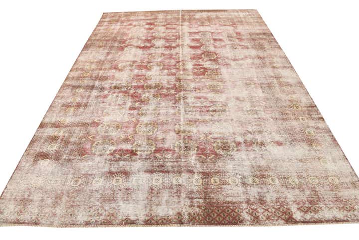 7' 4 x 10' 1 Hand Knotted Ultra Vintage Persian Wool Rug