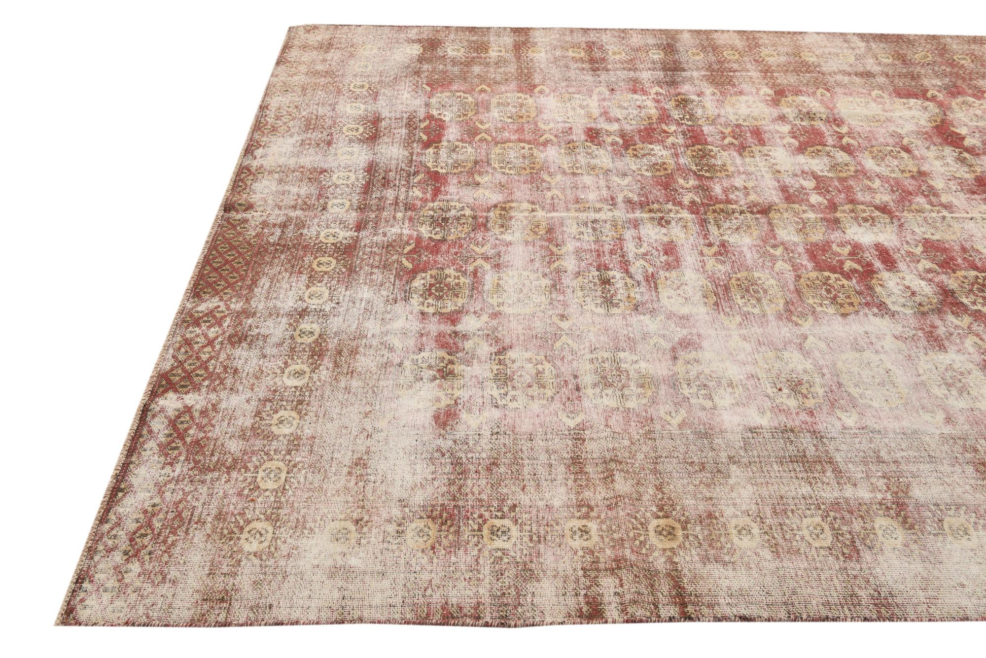 7' 4 x 10' 1 Hand Knotted Ultra Vintage Persian Wool Rug