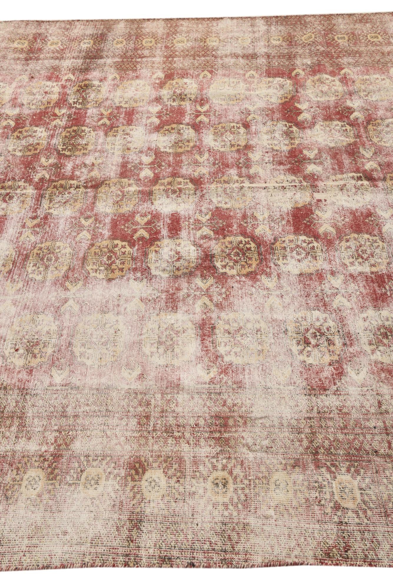 7' 4 x 10' 1 Hand Knotted Ultra Vintage Persian Wool Rug