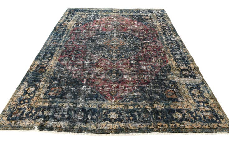 Detail image of 8' x 11' 2 Hand Knotted Ultra Vintage Persian Wool Rug