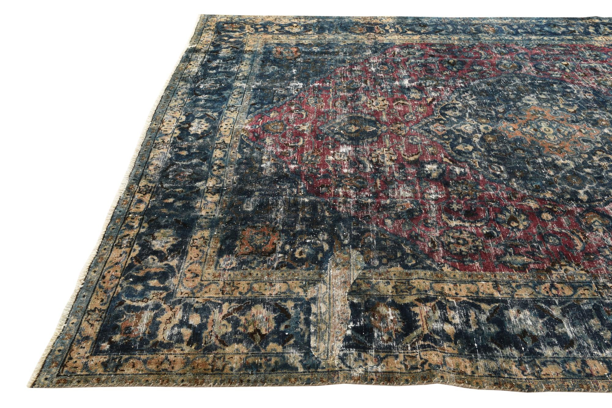 8' x 11' 2 Hand Knotted Ultra Vintage Persian Wool Rug