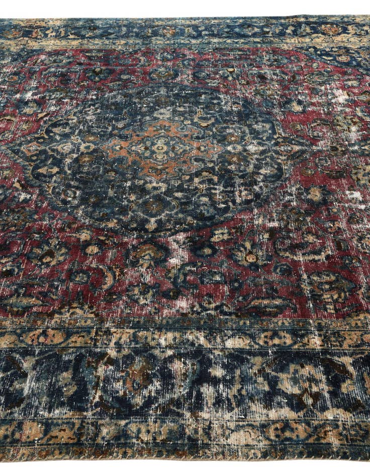 Detail image of 8' x 11' 2  Hand Knotted Ultra Vintage Persian Wool Rug