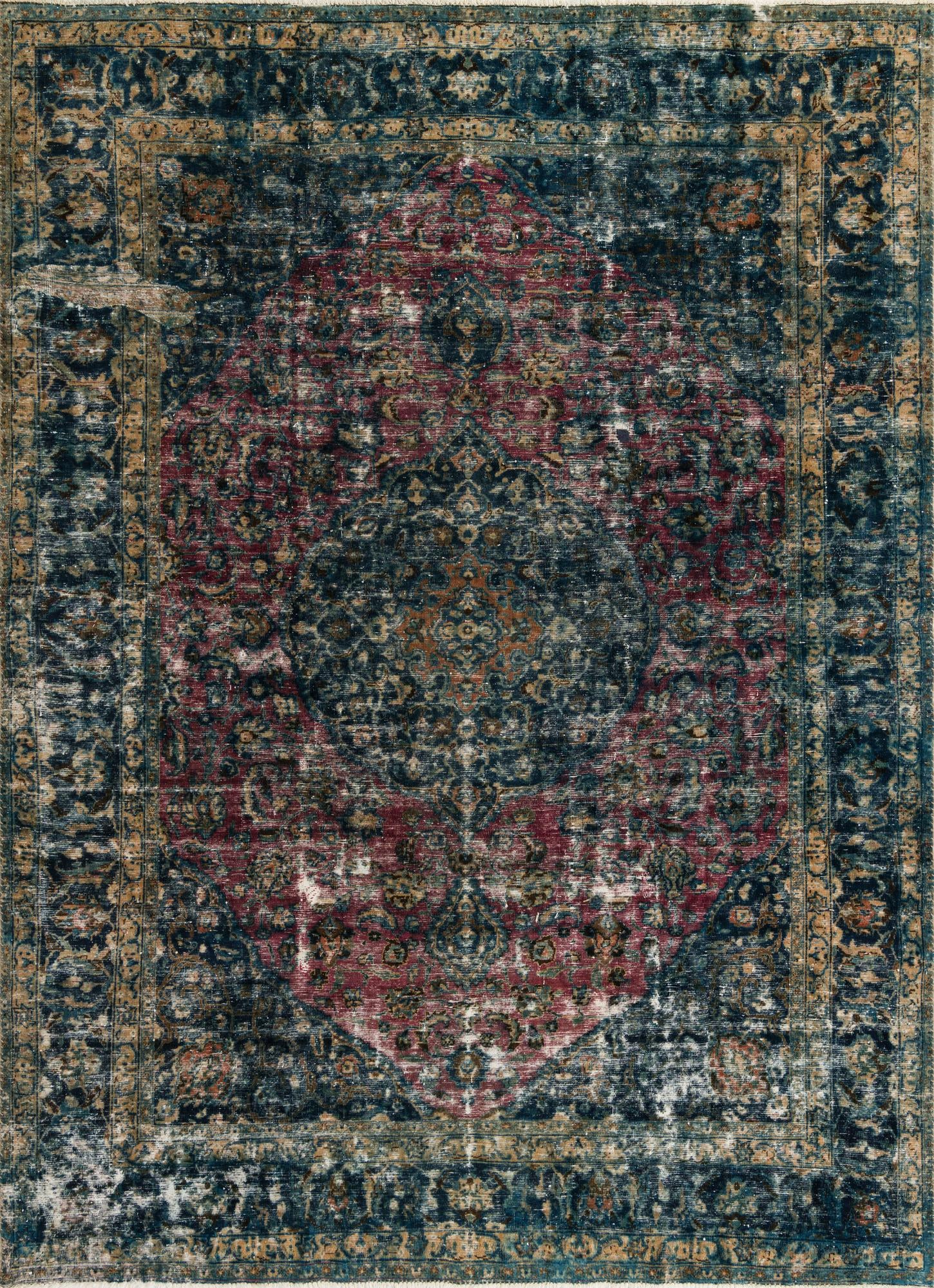 8' x 11' 2 Hand Knotted Ultra Vintage Persian Wool Rug