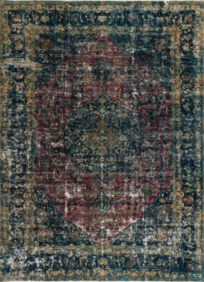 Detail image of 8' x 11' 2 Hand Knotted Ultra Vintage Persian Wool Rug