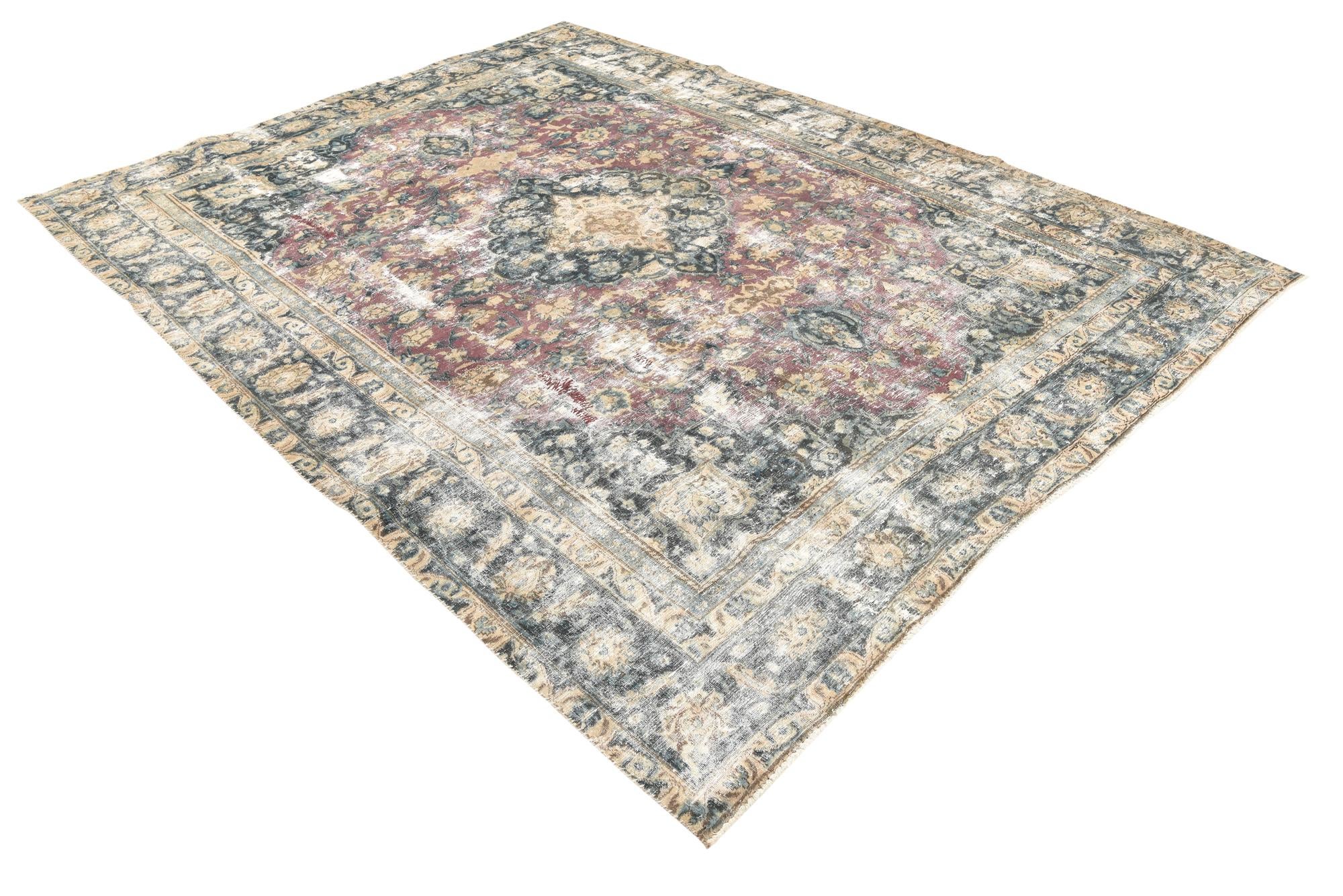 8' x 10' 6 Hand Knotted Ultra Vintage Persian Wool Rug