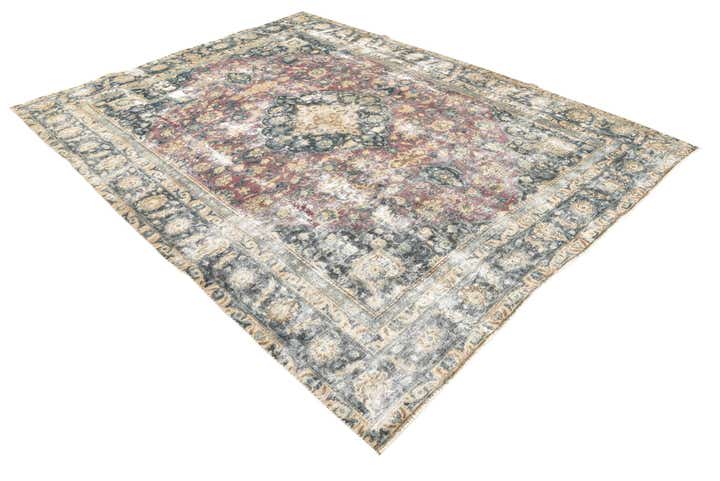 8' x 10' 6 Hand Knotted Ultra Vintage Persian Wool Rug