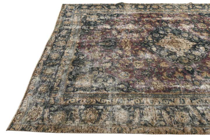 8' x 10' 6 Hand Knotted Ultra Vintage Persian Wool Rug