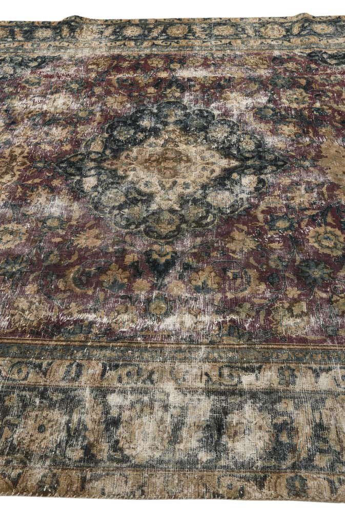 8' x 10' 6 Hand Knotted Ultra Vintage Persian Wool Rug