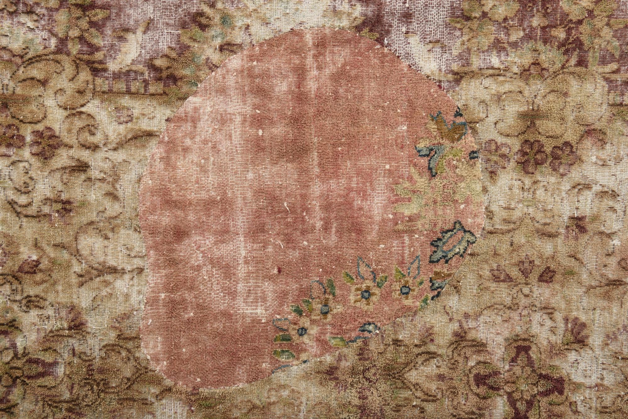 9' 6 x 12' 7 Hand Knotted Ultra Vintage Persian Wool Rug