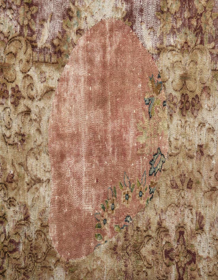 Detail image of 9' 6 x 12' 7  Hand Knotted Ultra Vintage Persian Wool Rug