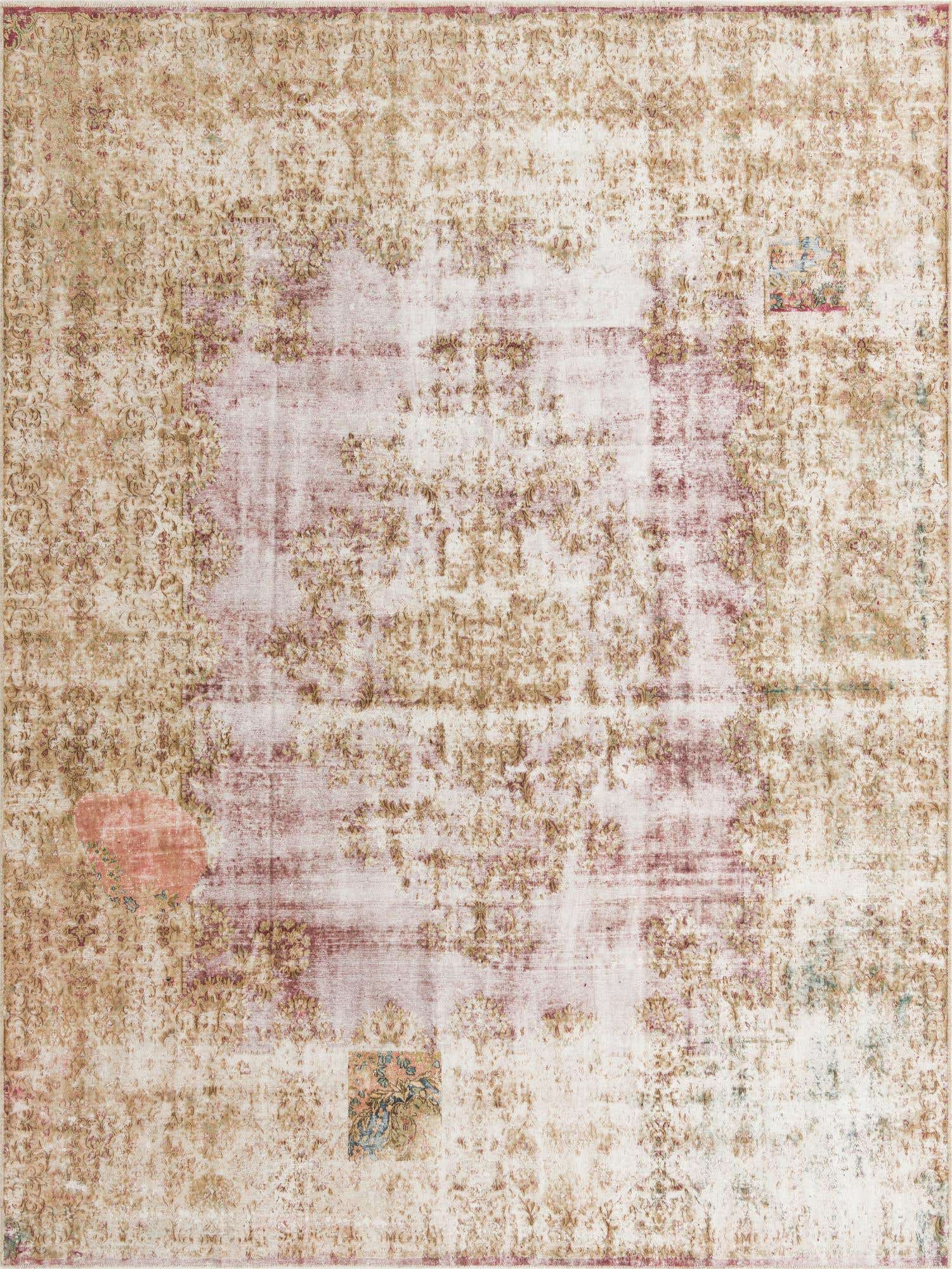 9' 6 x 12' 7 Hand Knotted Ultra Vintage Persian Wool Rug