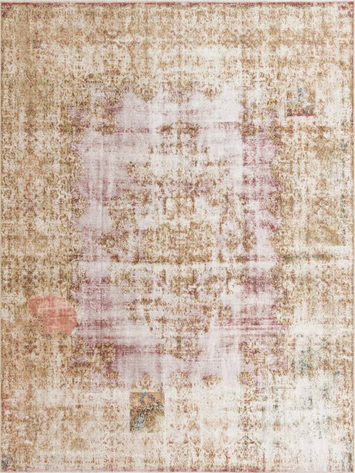 Detail image of 9' 6 x 12' 7 Hand Knotted Ultra Vintage Persian Wool Rug