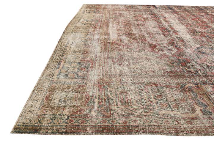 7' 3 x 10' 1 Hand Knotted Ultra Vintage Persian Wool Rug
