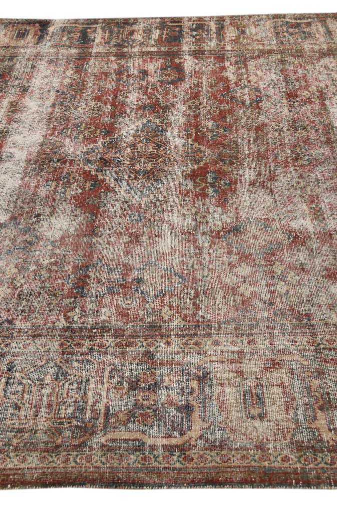 7' 3 x 10' 1 Hand Knotted Ultra Vintage Persian Wool Rug