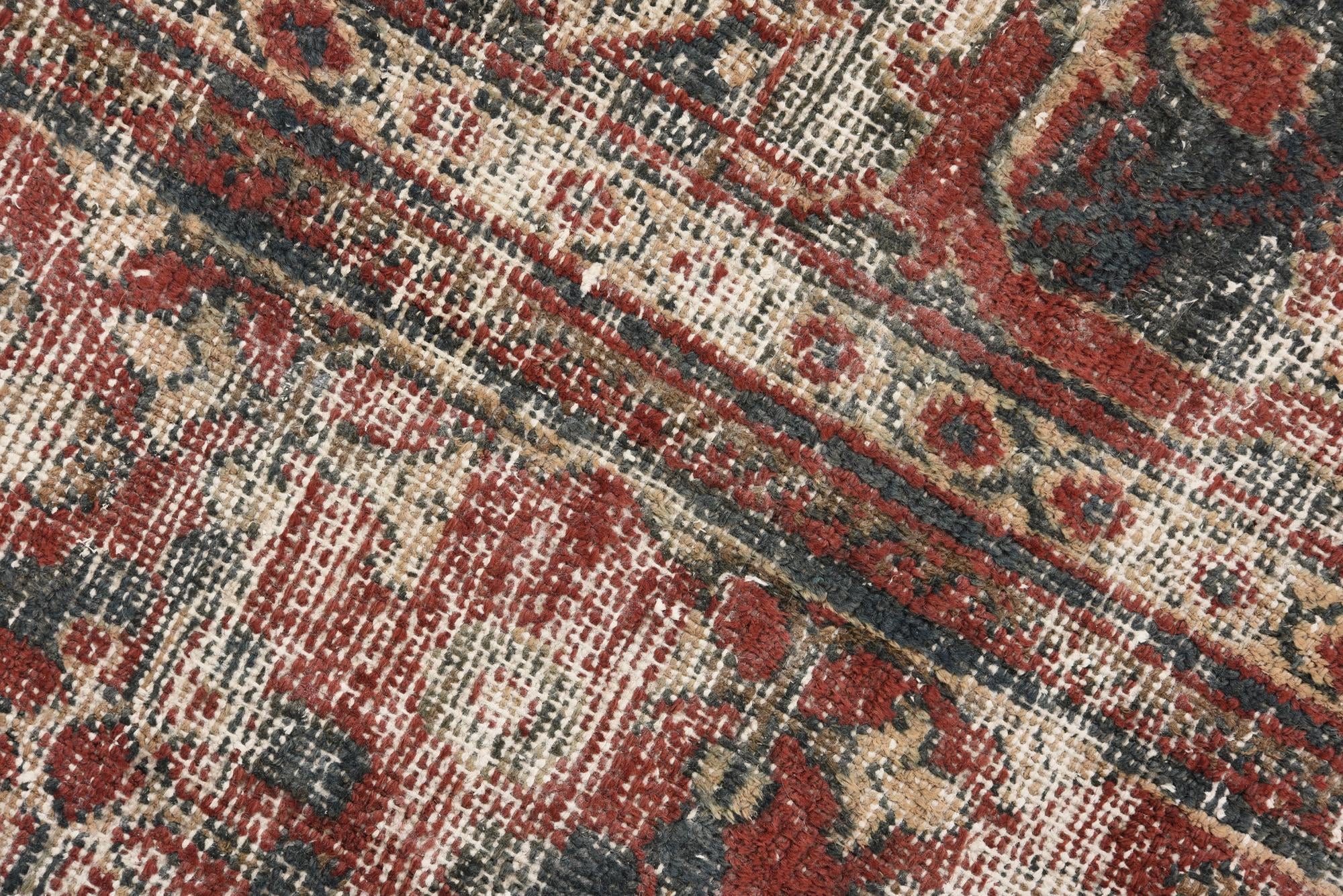 7' 3 x 10' 1 Hand Knotted Ultra Vintage Persian Wool Rug