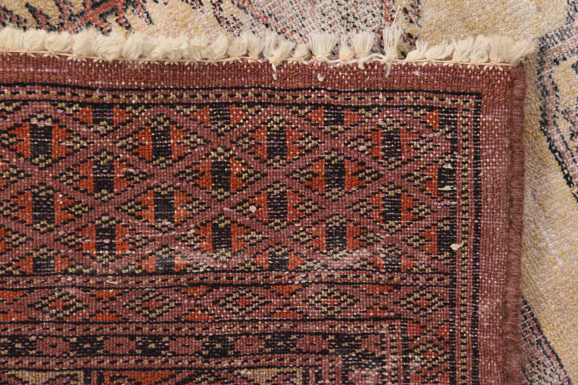 4' x 6' Hand Knotted Ultra Vintage Persian Wool Rug