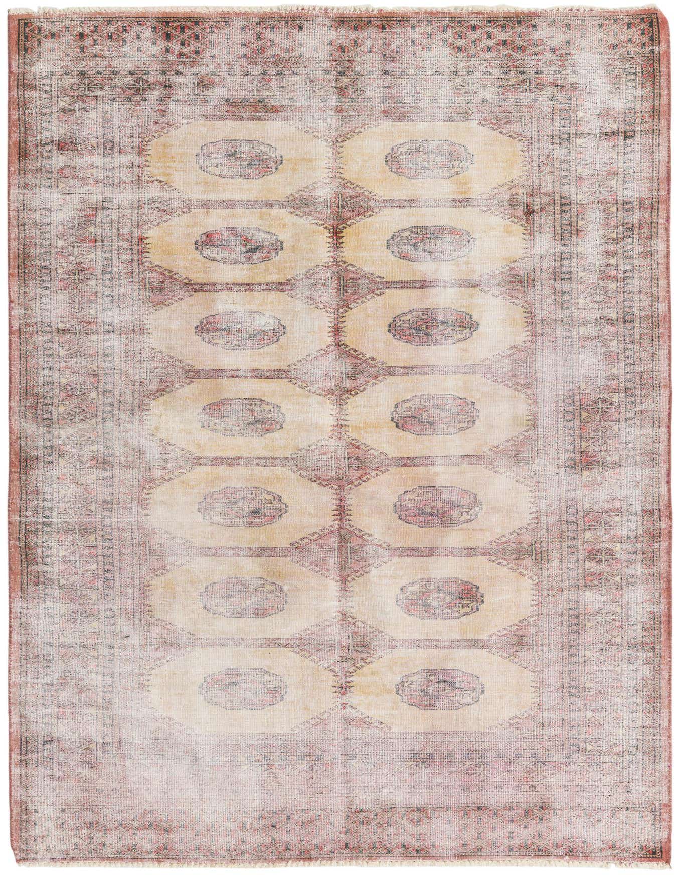 Primary image 4' x 6'  Hand Knotted Ultra Vintage Persian Wool Rug