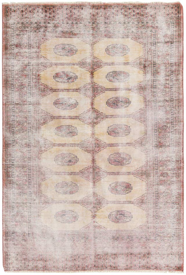Detail image of 4' x 6' Hand Knotted Ultra Vintage Persian Wool Rug