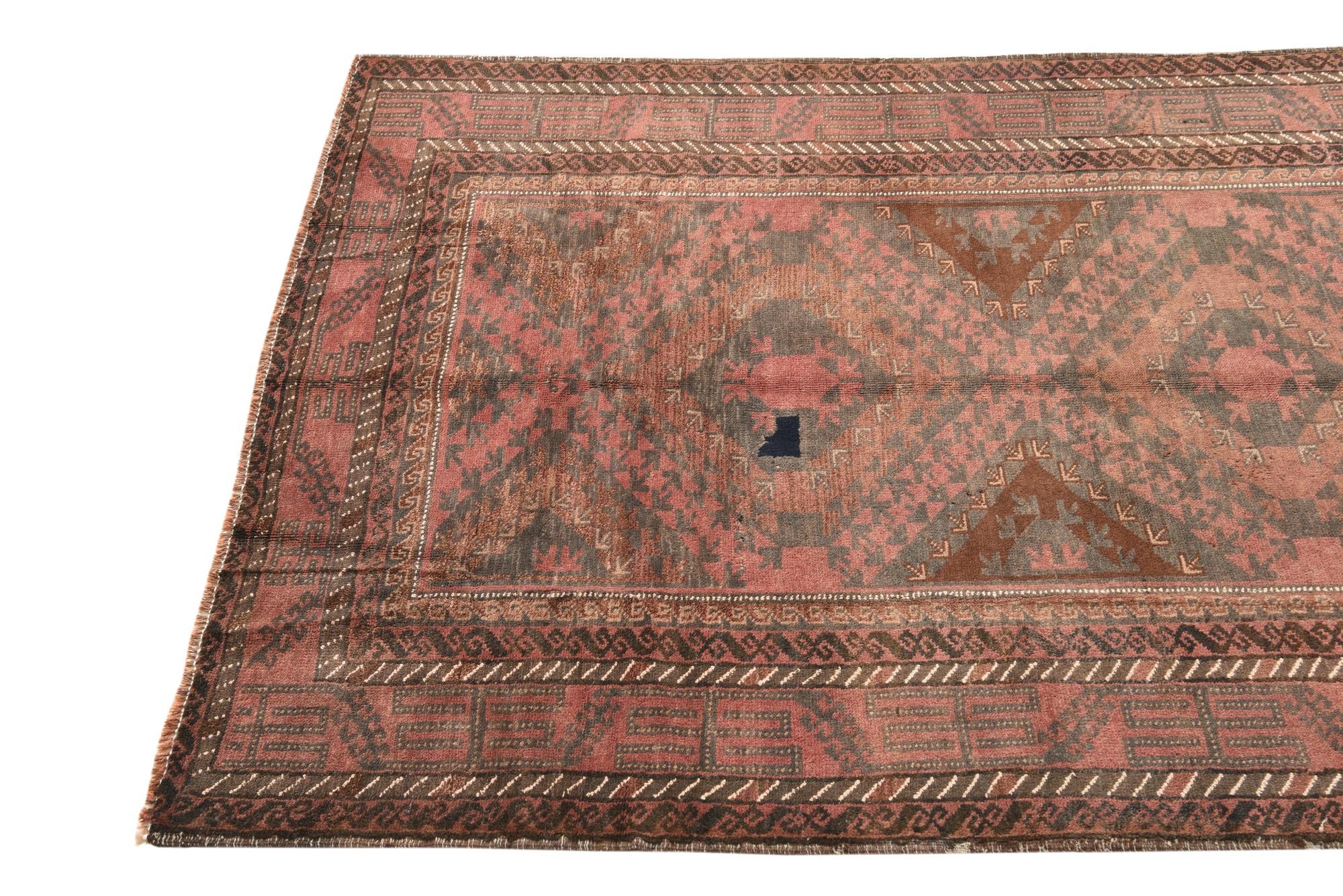 3' 5 x 6' 1 Hand Knotted Ultra Vintage Persian Wool Rug