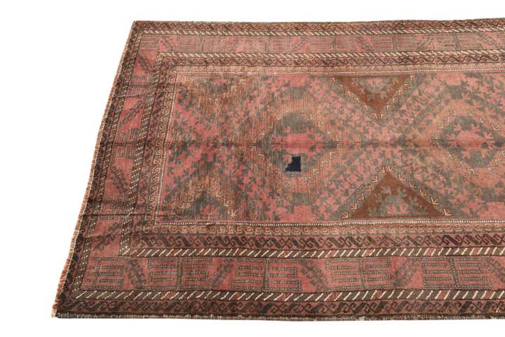 3' 5 x 6' 1 Hand Knotted Ultra Vintage Persian Wool Rug