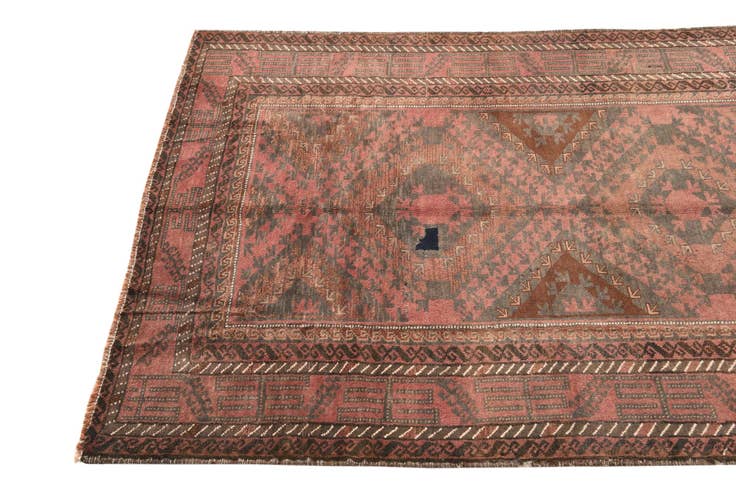 Detail image of 3' 5 x 6' 1 Hand Knotted Ultra Vintage Persian Wool Rug