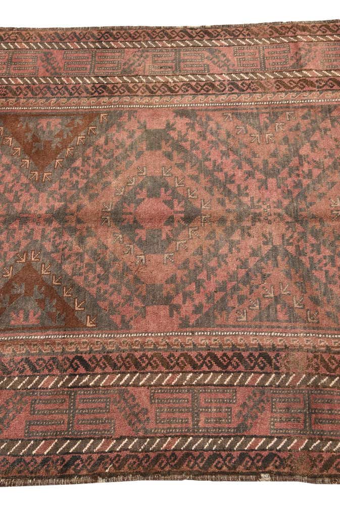 3' 5 x 6' 1 Hand Knotted Ultra Vintage Persian Wool Rug