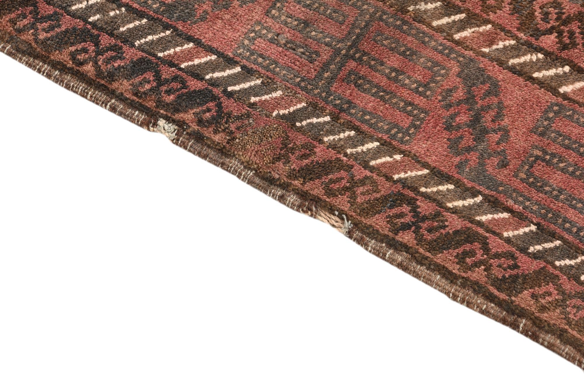 3' 5 x 6' 1 Hand Knotted Ultra Vintage Persian Wool Rug