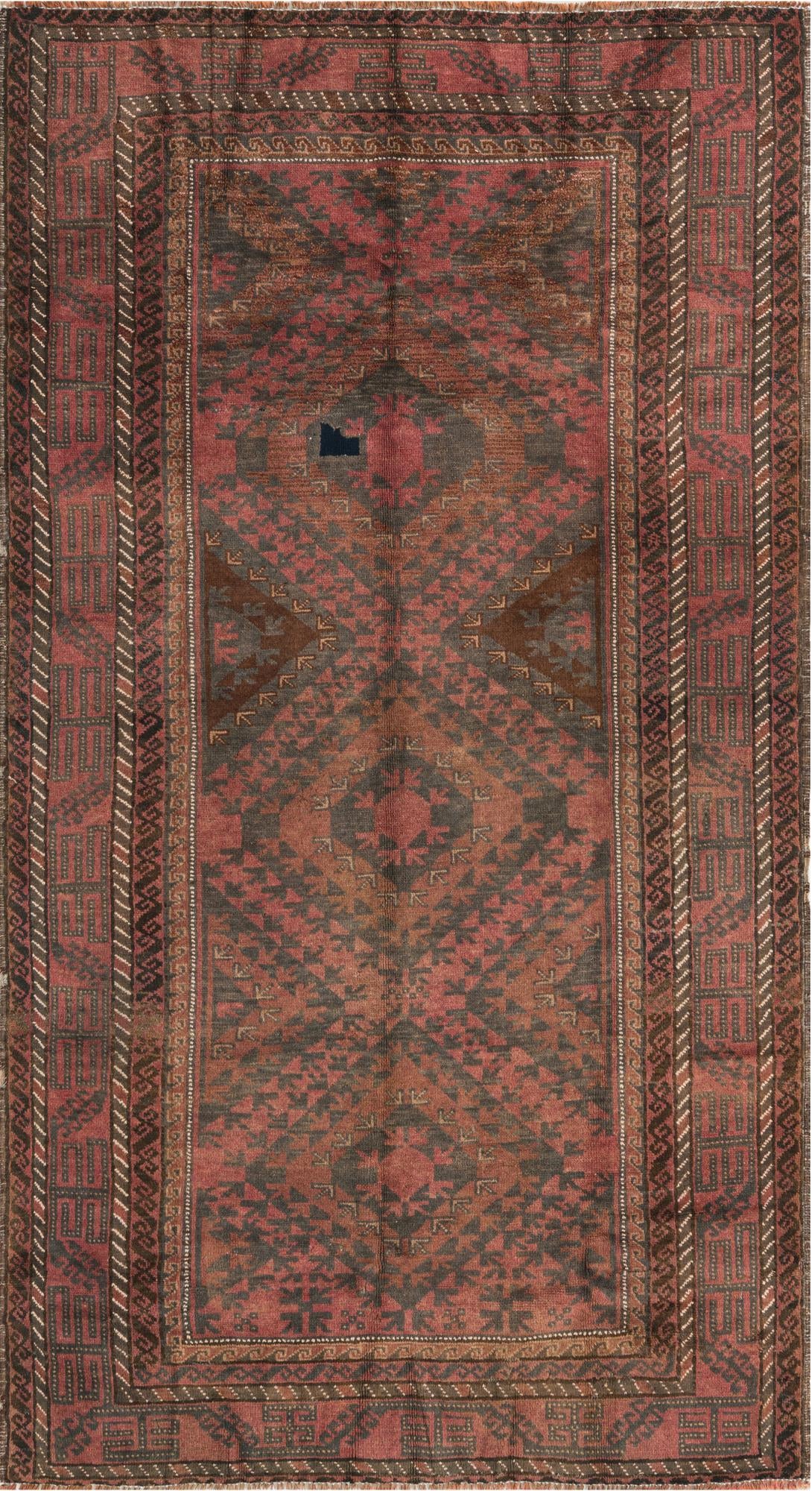 3' 5 x 6' 1 Hand Knotted Ultra Vintage Persian Wool Rug
