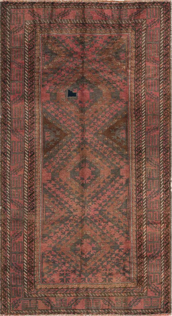 3' 5 x 6' 1 Hand Knotted Ultra Vintage Persian Wool Rug