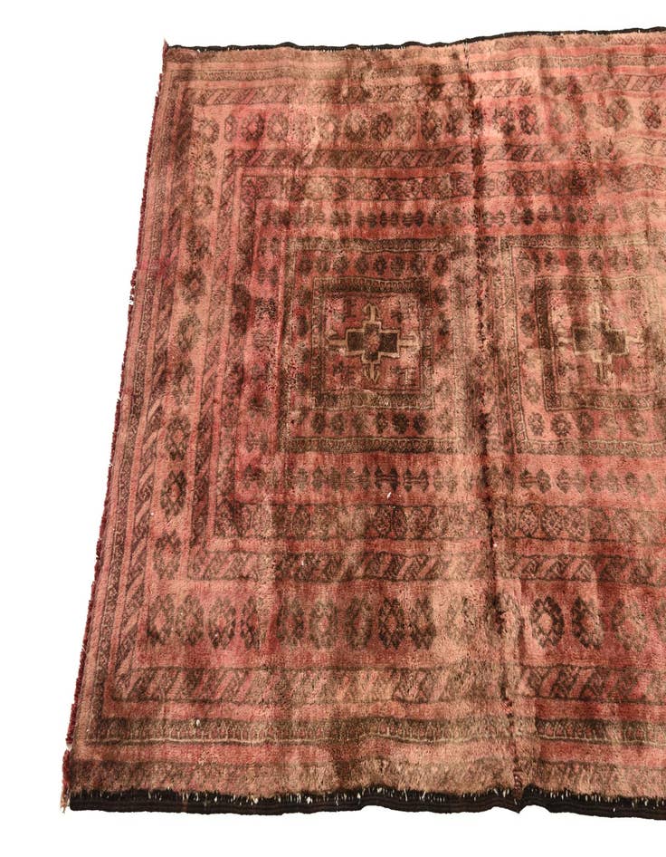 Detail image of 3' 6 x 4' 5  Hand Knotted Ultra Vintage Persian Wool Rug