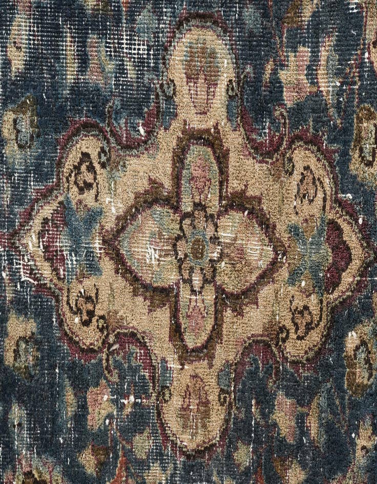 Detail image of 8' 10 x 11' 9  Hand Knotted Ultra Vintage Persian Wool Rug