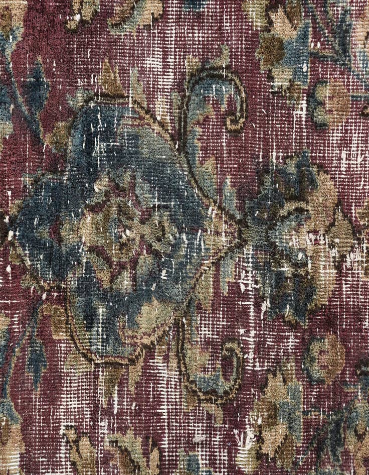 Detail image of 8' 10 x 11' 9  Hand Knotted Ultra Vintage Persian Wool Rug