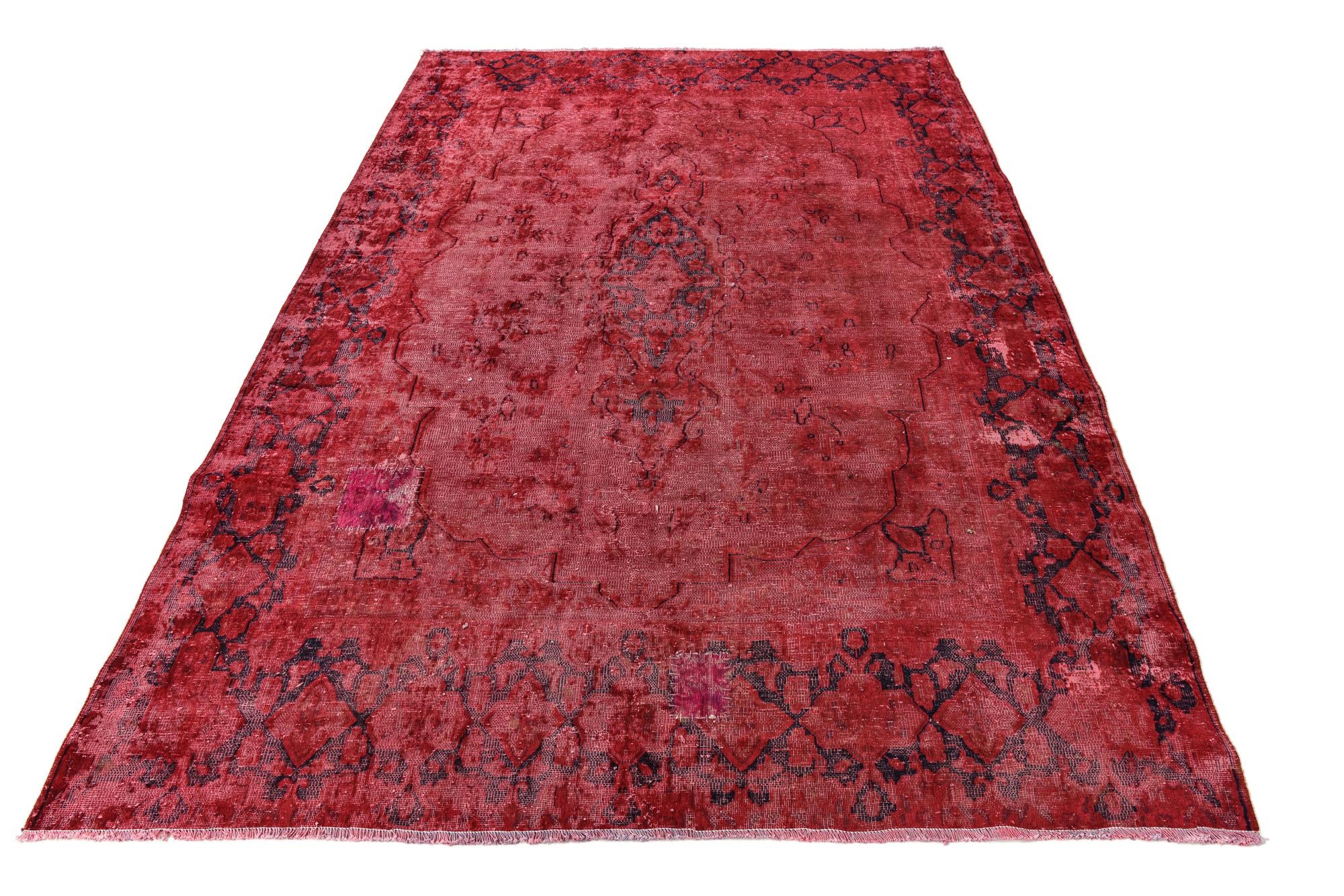 6' 6 x 9' 4 Hand Knotted Ultra Vintage Persian Wool Rug