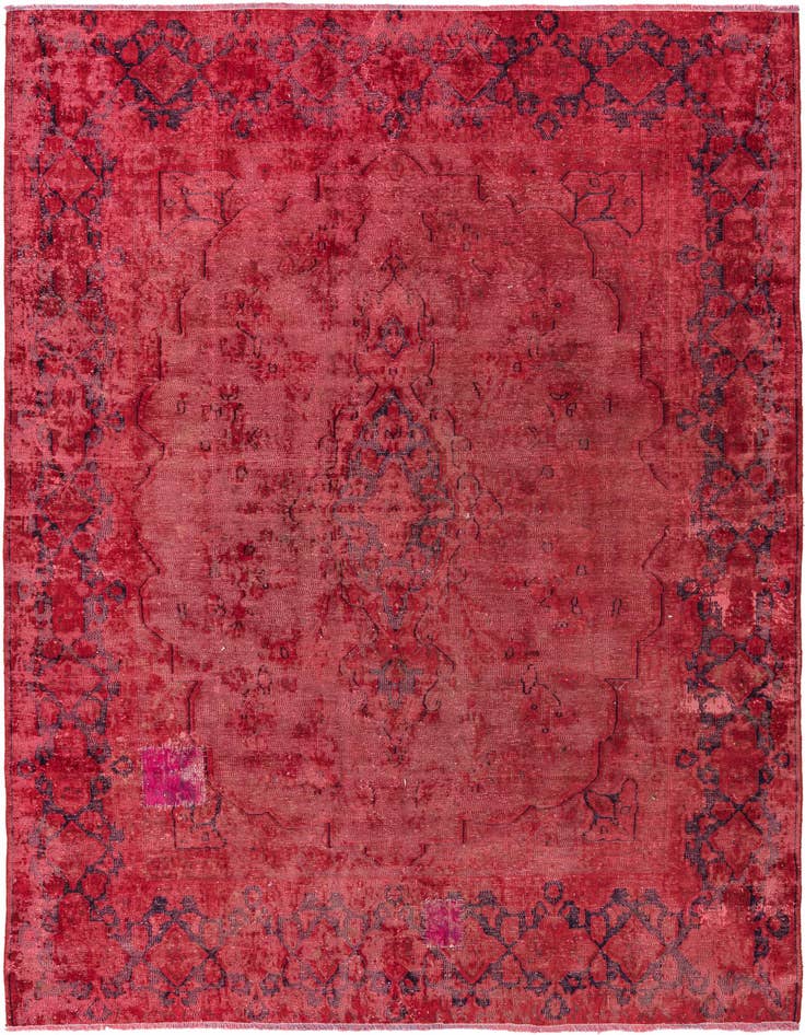 Detail image of 6' 6 x 9' 4 Hand Knotted Ultra Vintage Persian Wool Rug