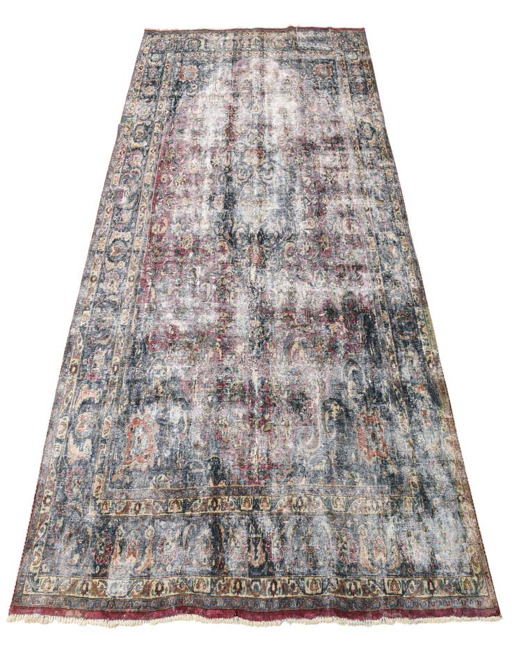 Detail image of 9' 2 x 12' 8  Hand Knotted Ultra Vintage Persian Wool Rug