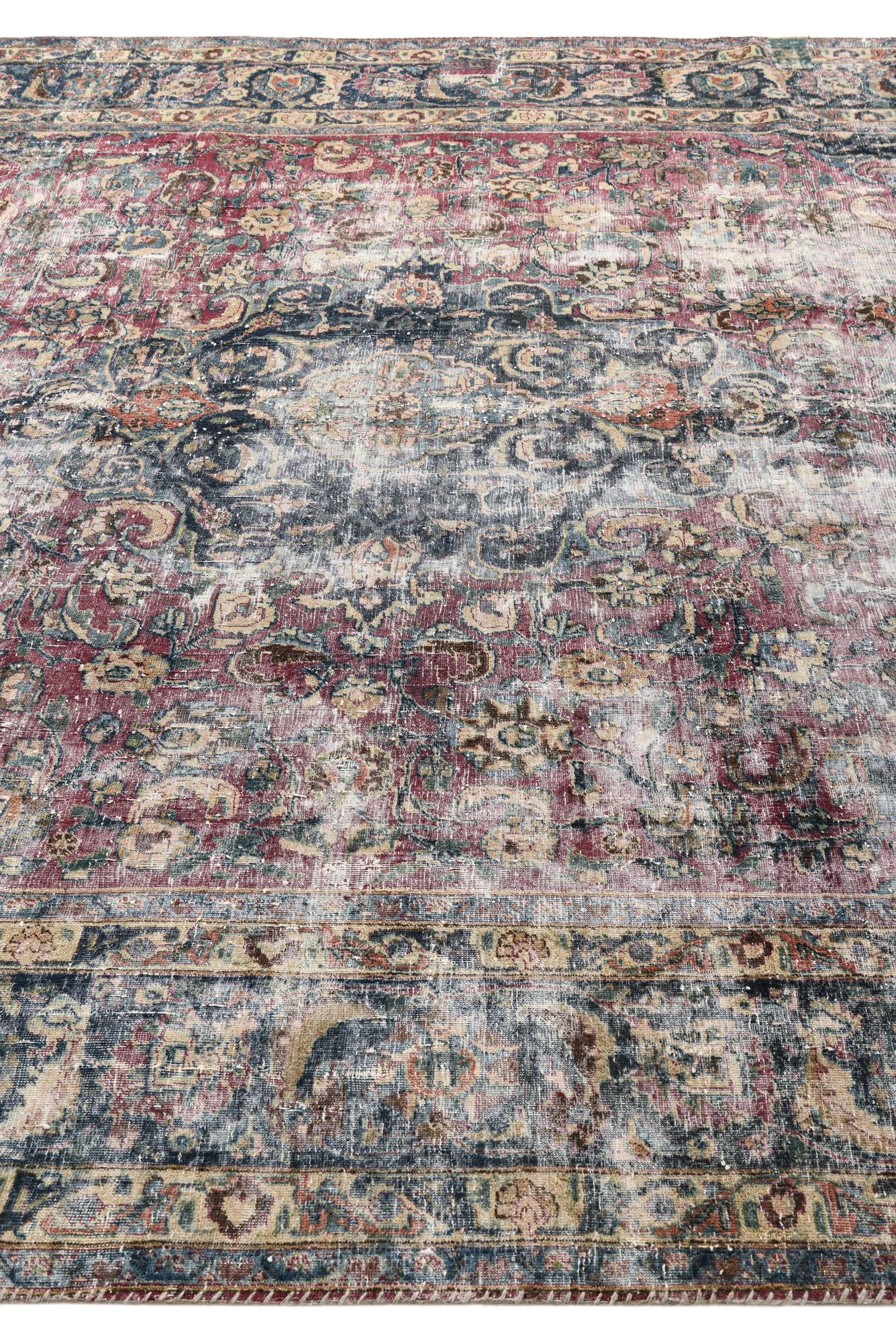 9' 2 x 12' 8 Hand Knotted Ultra Vintage Persian Wool Rug