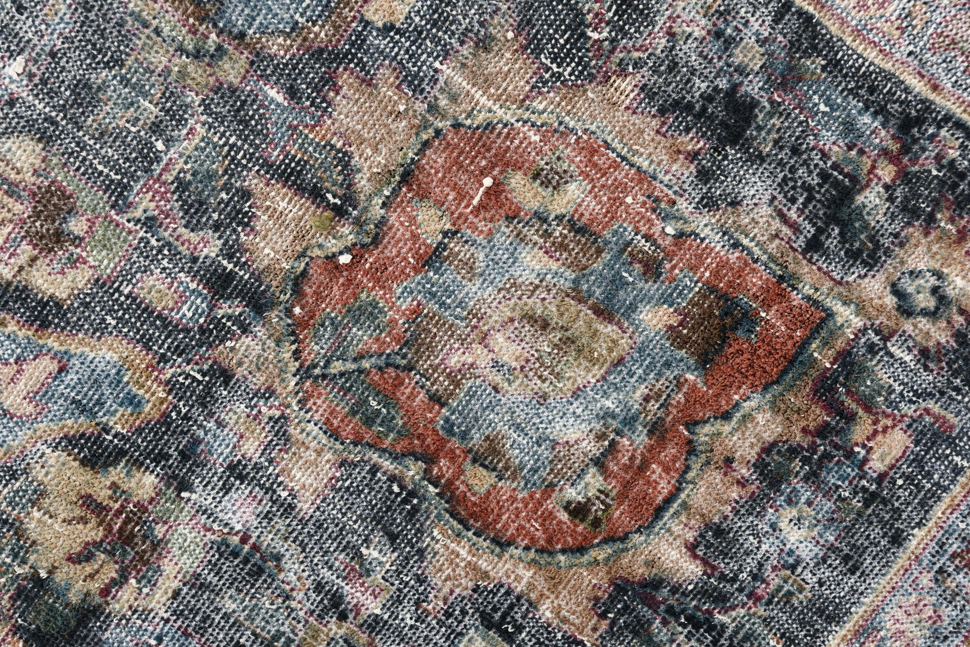 9' 2 x 12' 8 Hand Knotted Ultra Vintage Persian Wool Rug