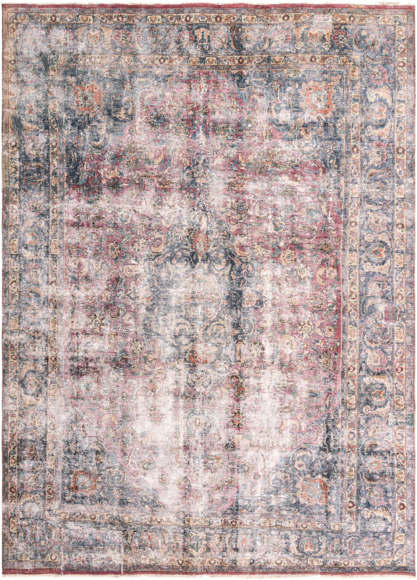 9' 2 x 12' 8 Hand Knotted Ultra Vintage Persian Wool Rug