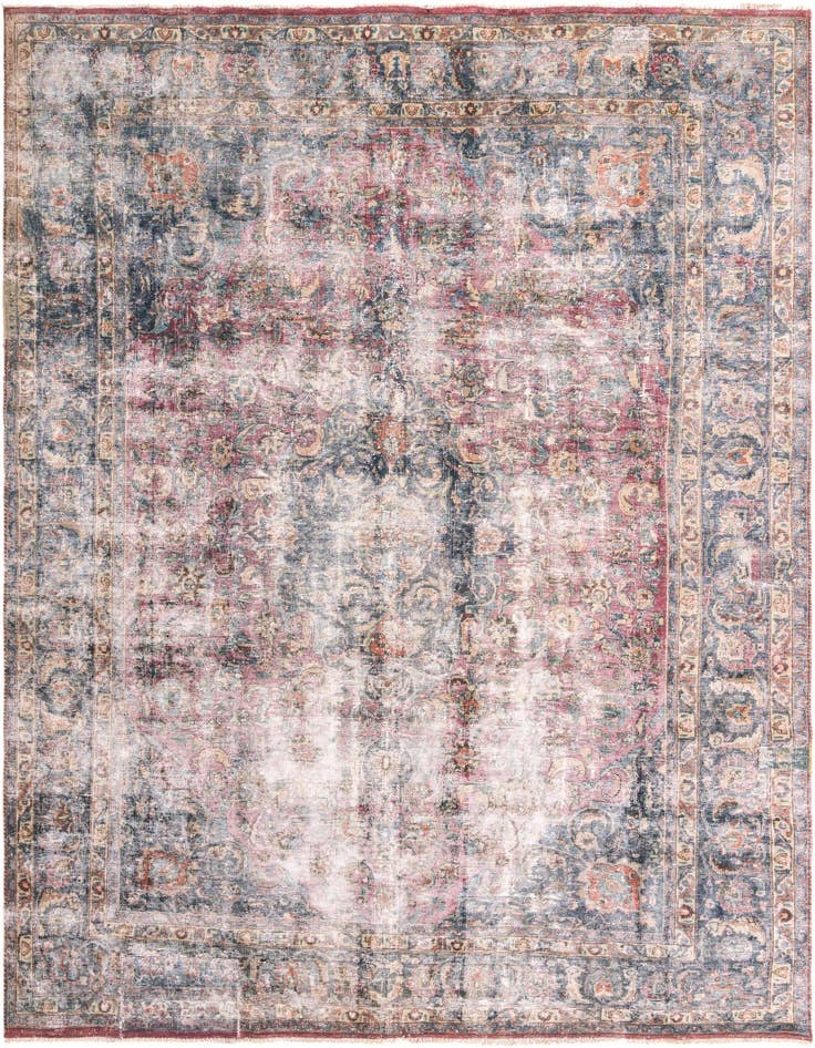 Detail image of 9' 2 x 12' 8 Hand Knotted Ultra Vintage Persian Wool Rug