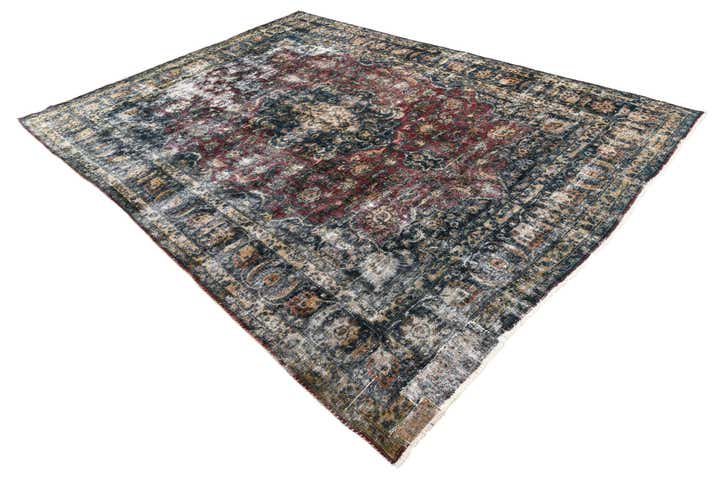 8' x 11' 1 Hand Knotted Ultra Vintage Persian Wool Rug